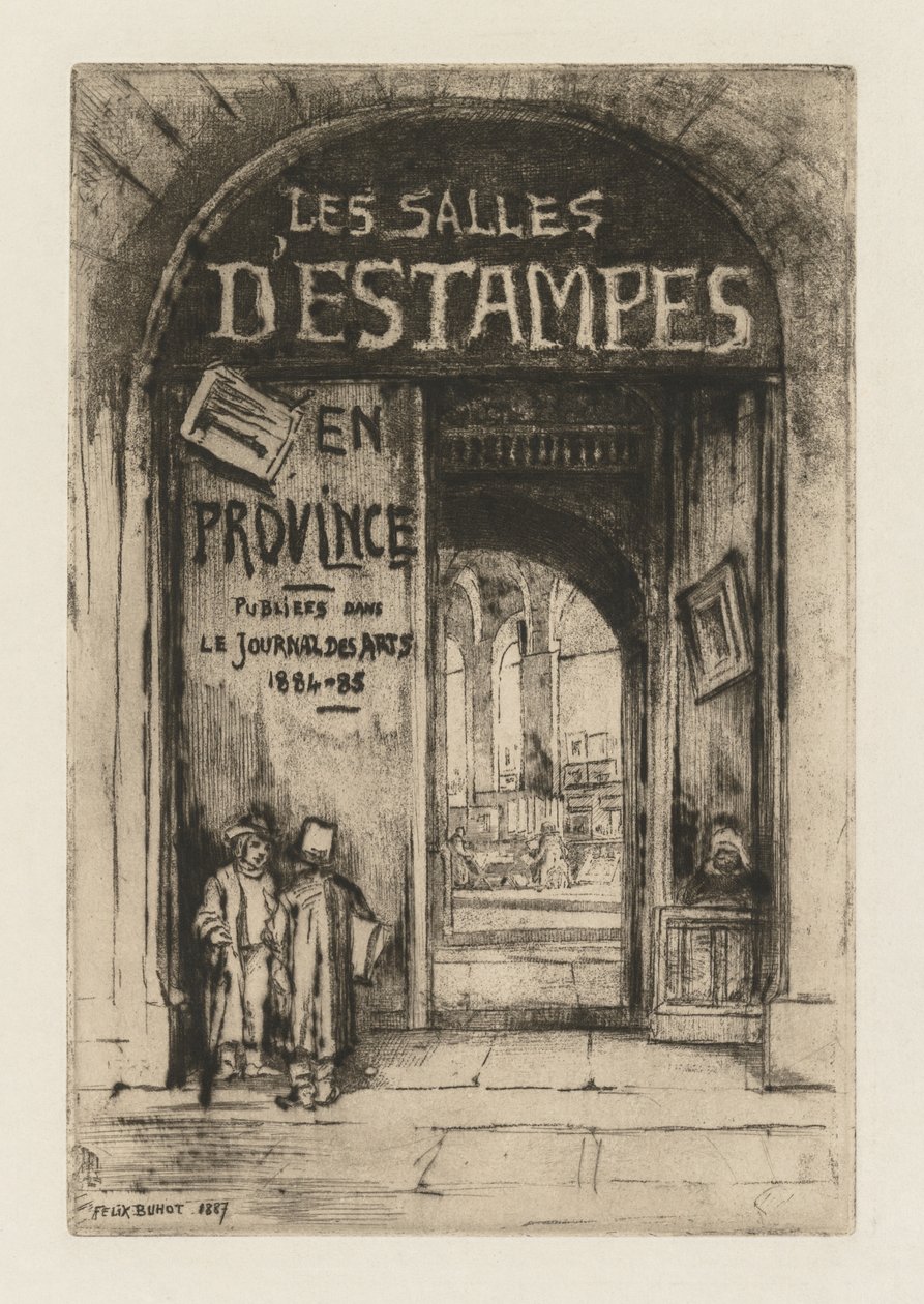 Print Rooms in the Provinces, 1877. tekijältä Felix Hilaire Buhot