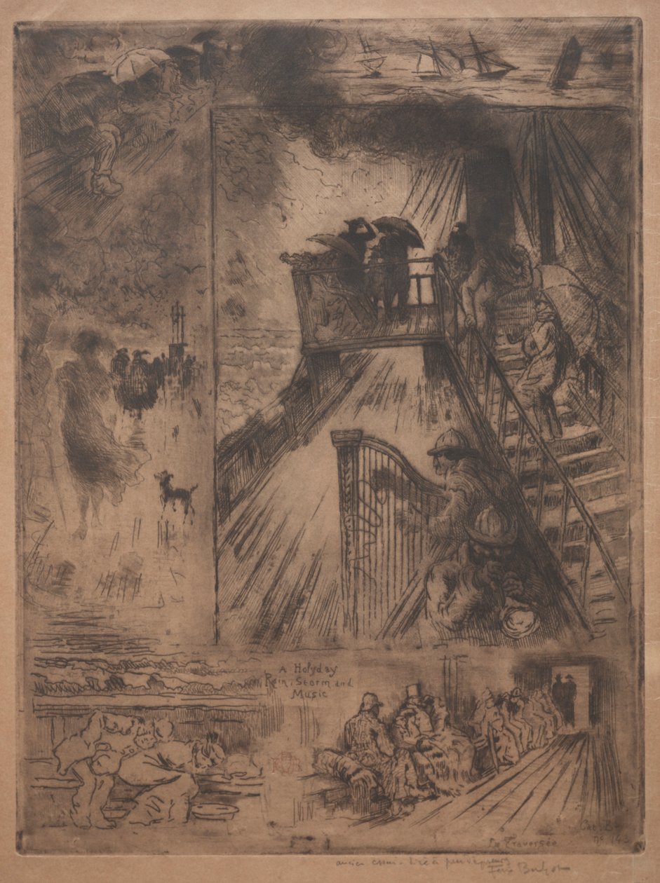 Crossing, c. 1880. tekijältä Felix Hilaire Buhot
