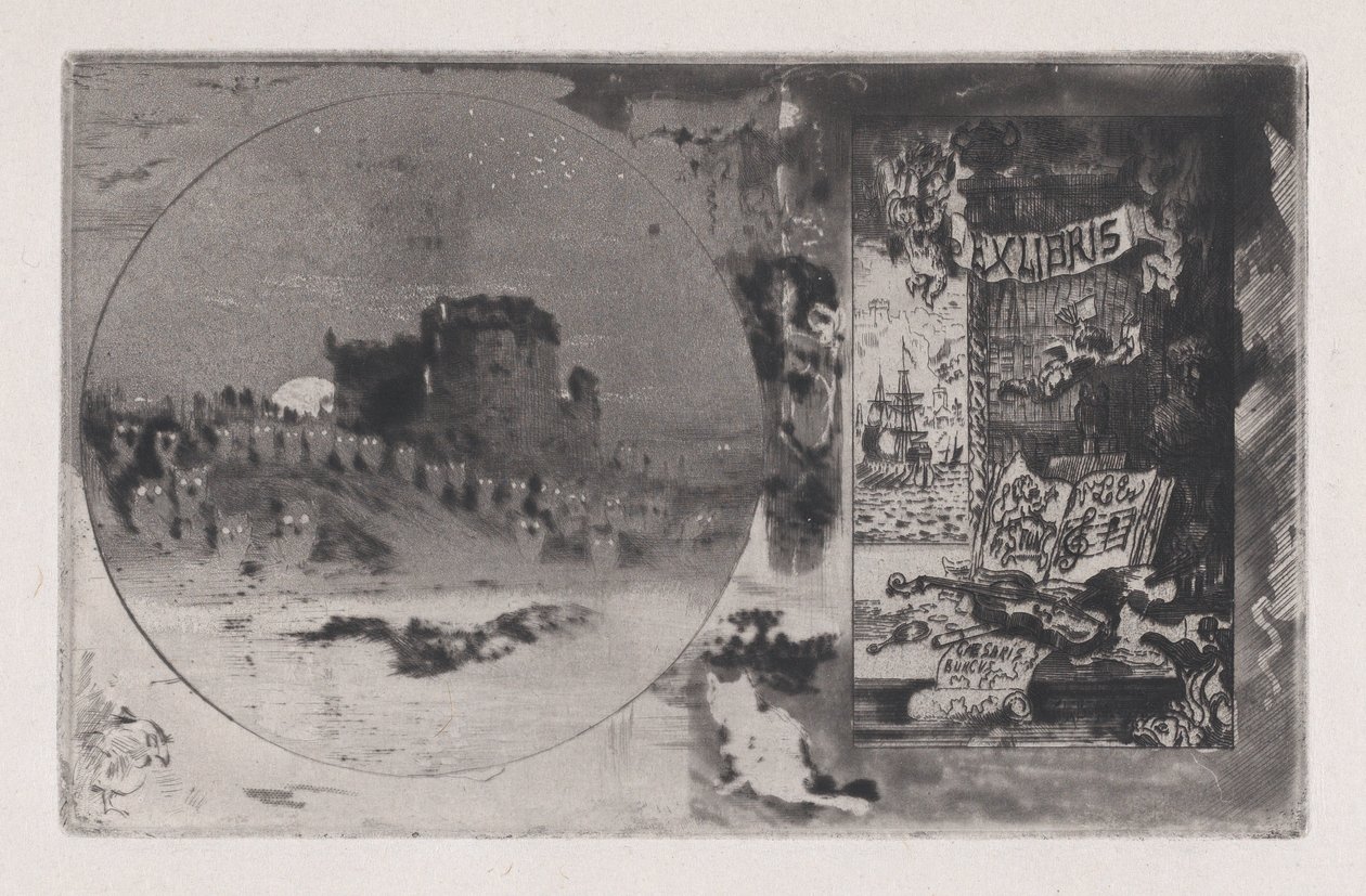 Pöllölinna, 1867-98. tekijältä Felix Hilaire Buhot
