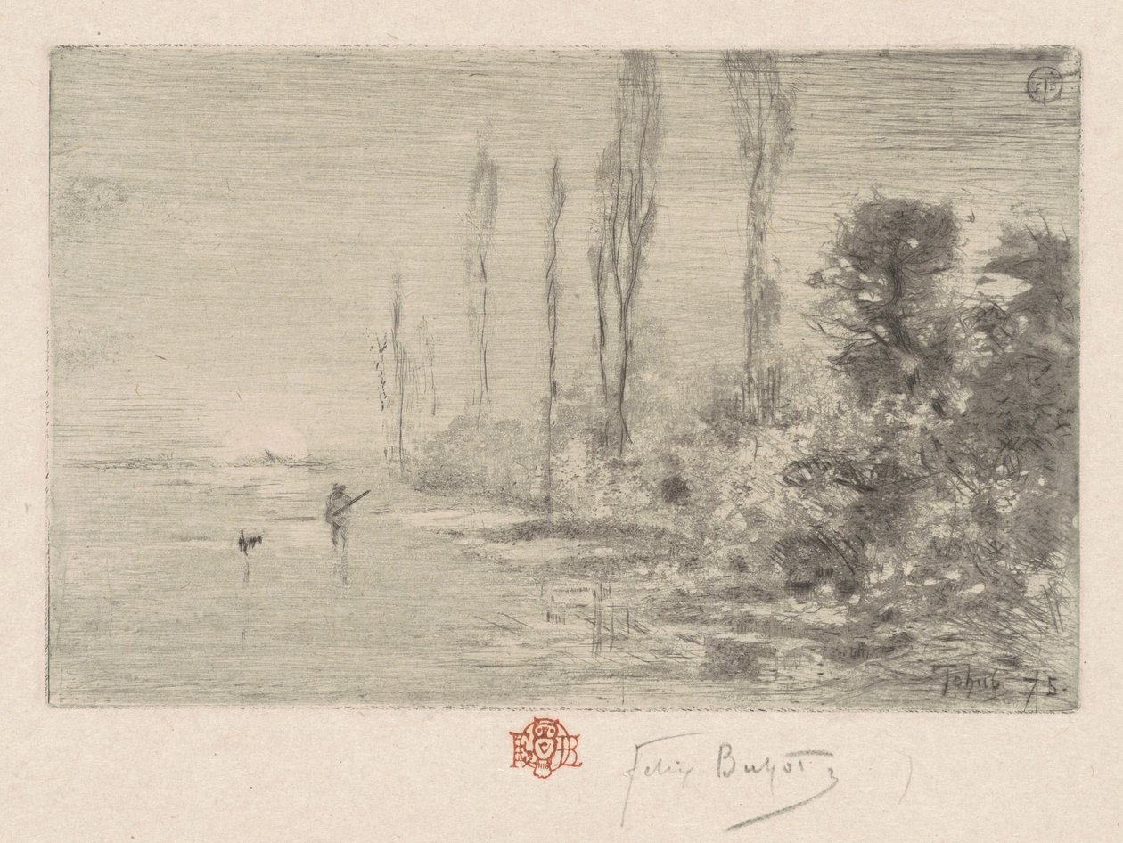 Syysaamu Syksyinen iltapäivä, 1875. tekijältä Felix Hilaire Buhot