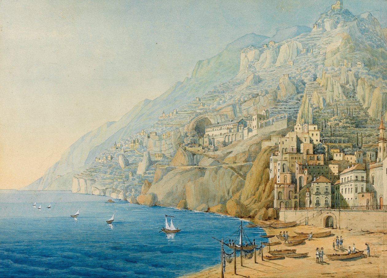 Amalfin rannikko, 1839. tekijältä Felix Mendelssohn Bartholdy