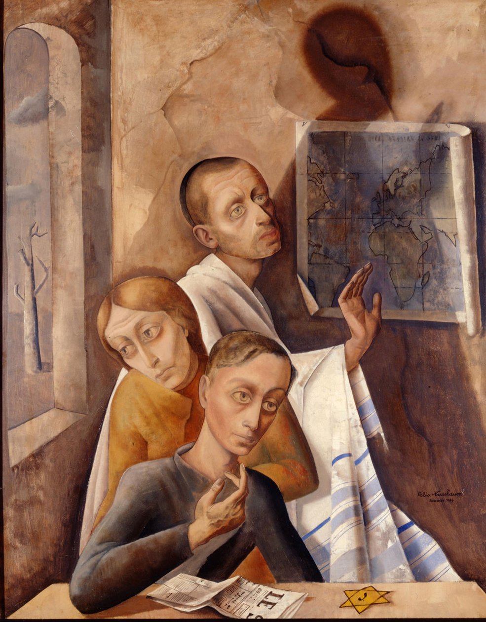Omakuva piilossa, 1944 tekijältä Felix Nussbaum