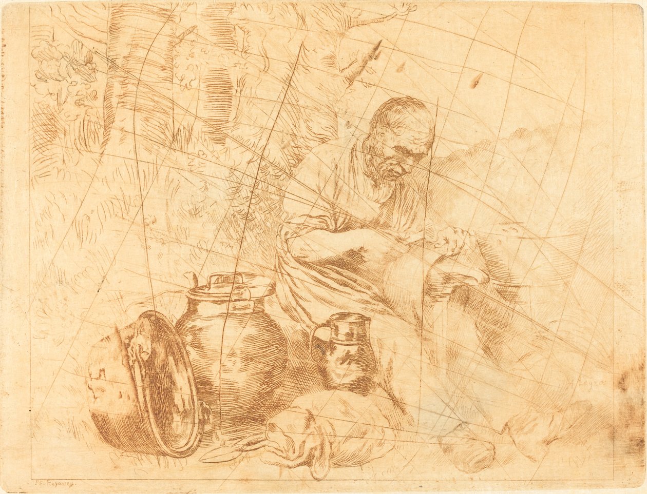 Tinker (Le retameur) tekijältä Felix Régamey after Alphonse Legros