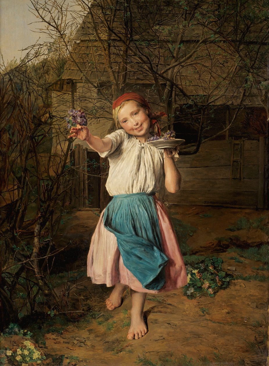 Das Veilchenmädchen tekijältä Ferdinand Georg Waldmuller