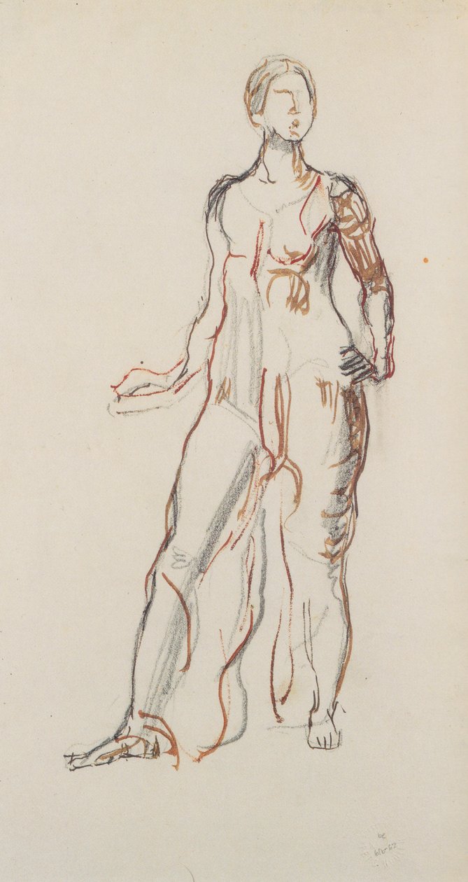 Stehende Gewandfigurn tekijältä Ferdinand Hodler