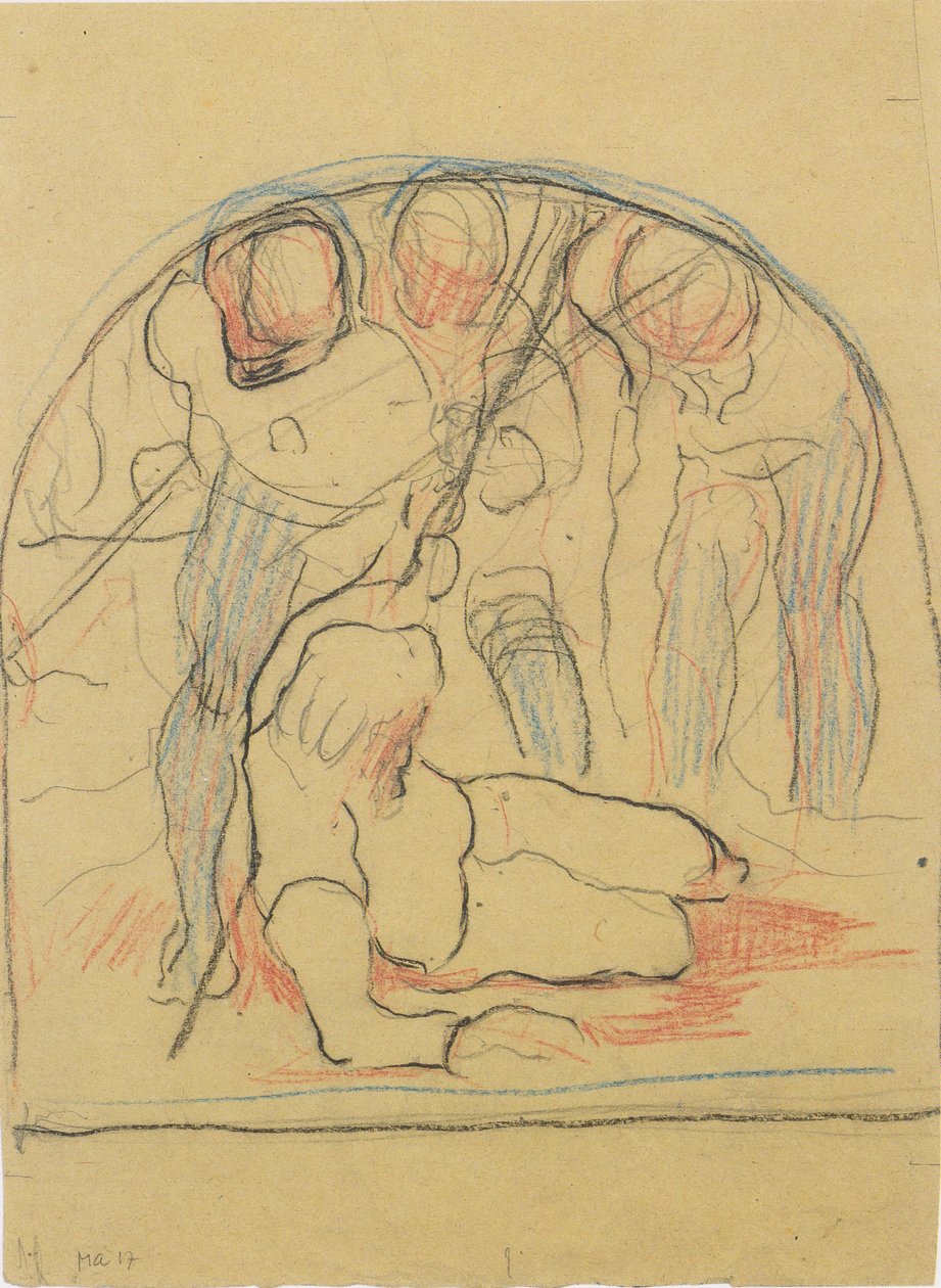 Sterbender Fahnrichn tekijältä Ferdinand Hodler