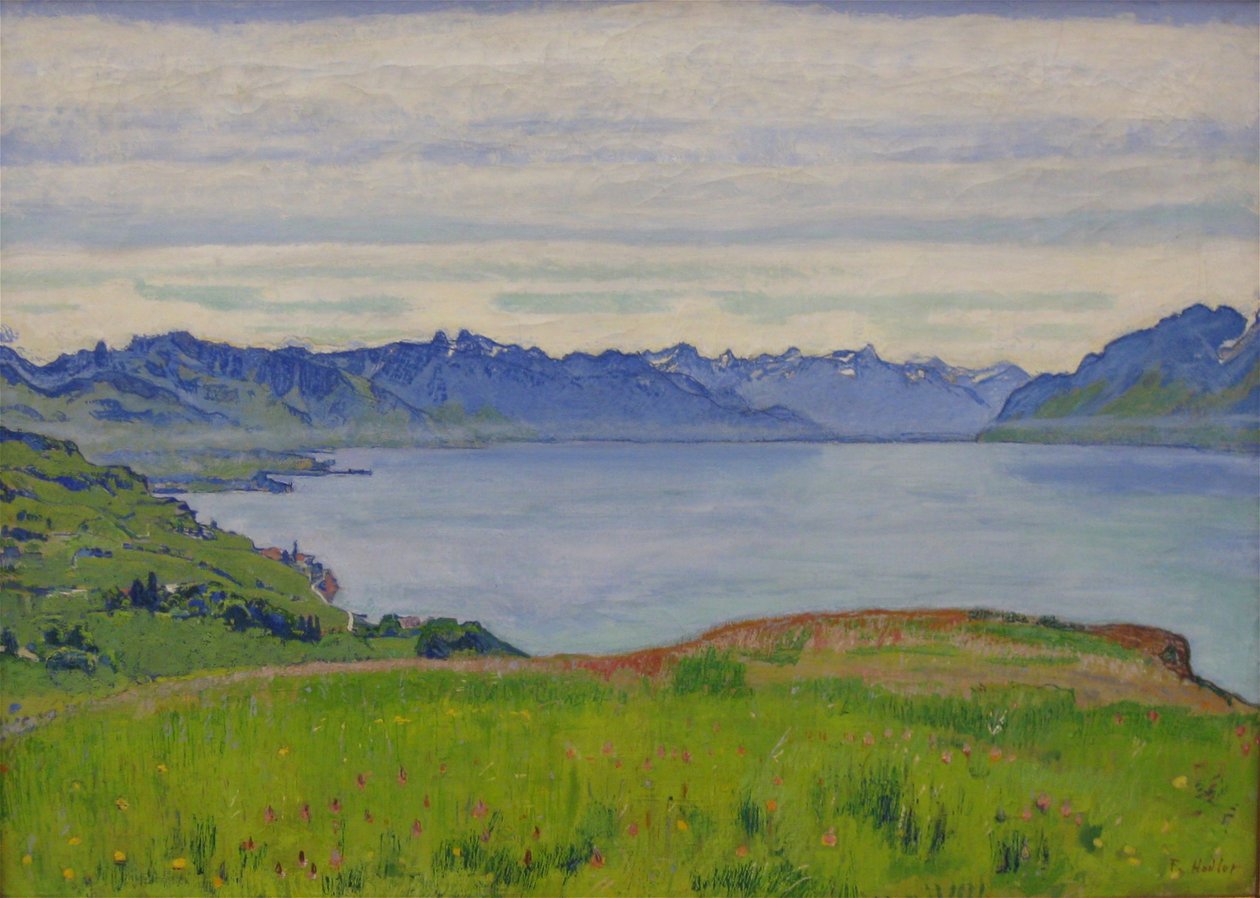 Maisema Genevenjärvellä tekijältä Ferdinand Hodler