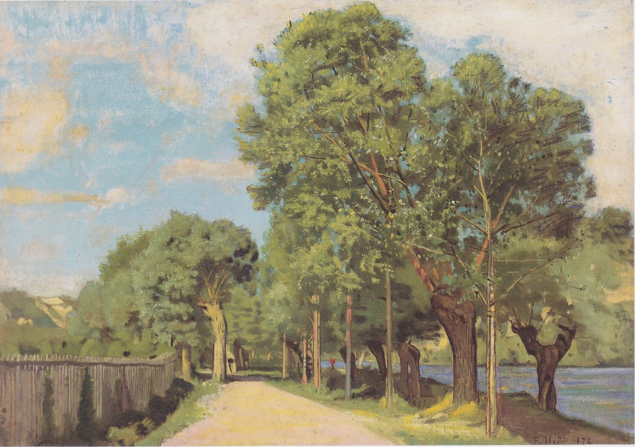 Maisema Jonctionin varrella Geneven lähellä tekijältä Ferdinand Hodler