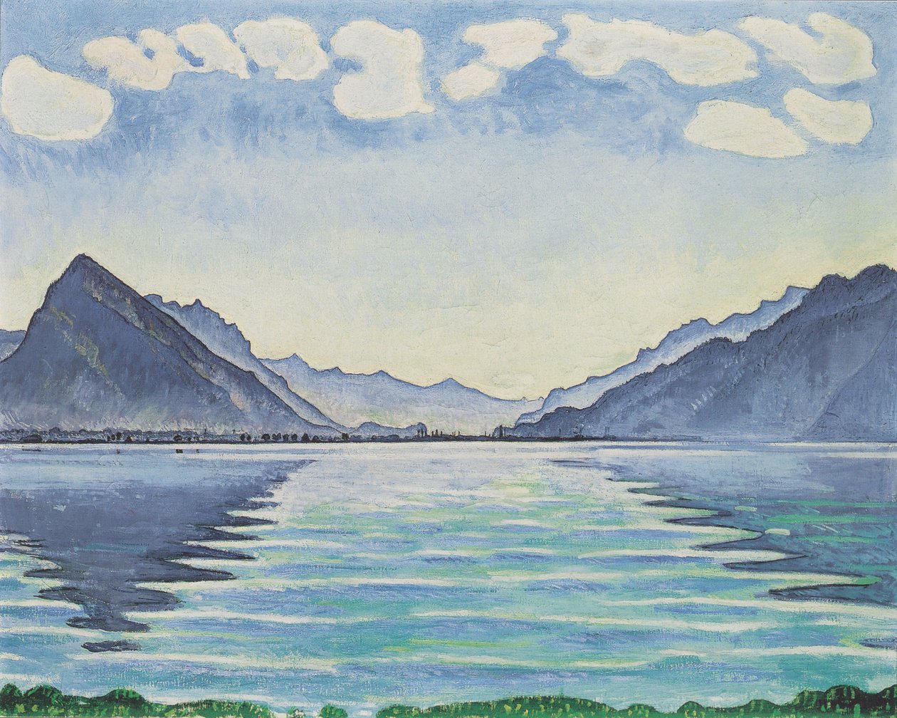 Thunersee mit symmetrischer Spiegelung tekijältä Ferdinand Hodler