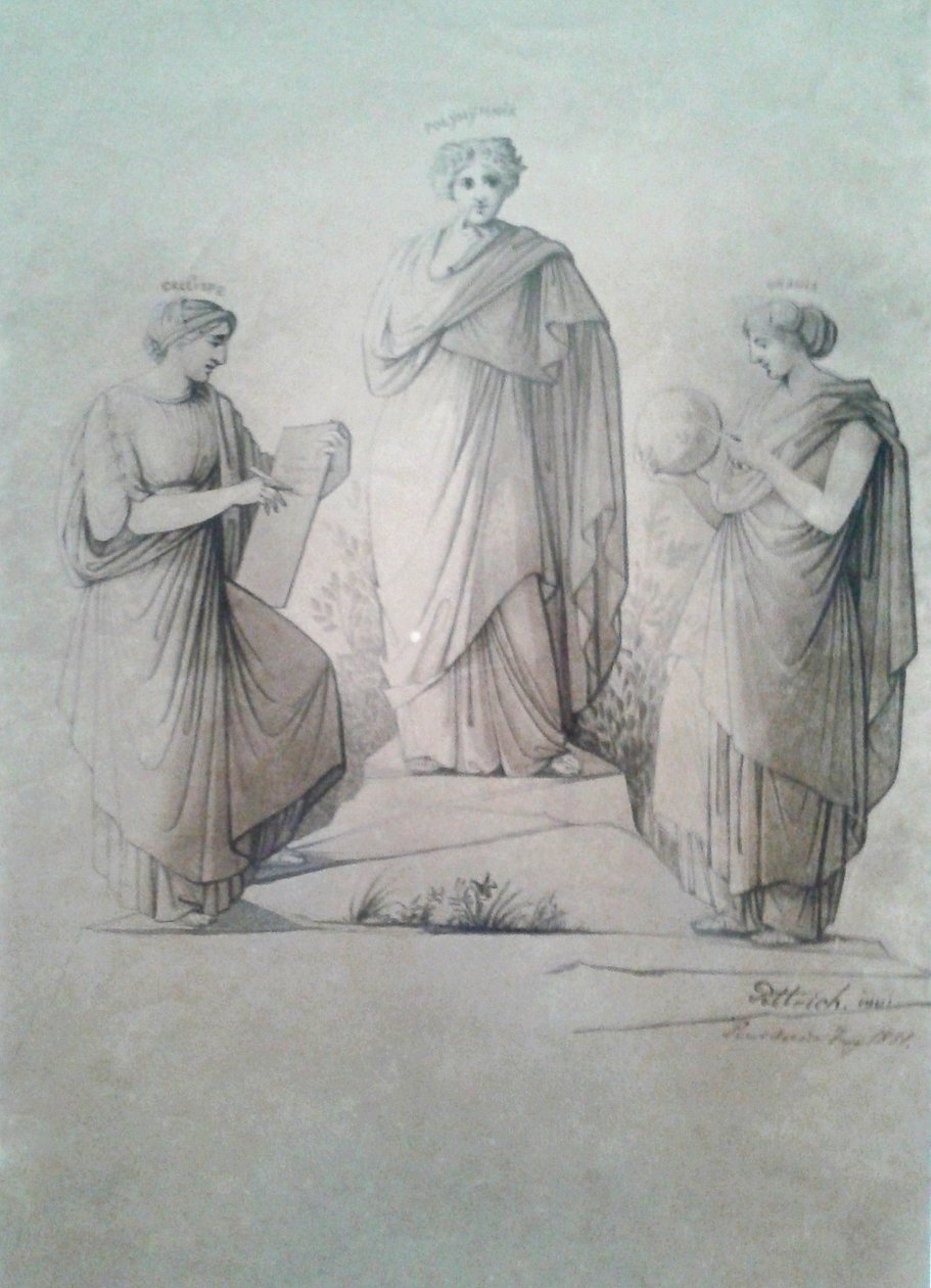 Muses Calliope, Polyhymnia ja Urania tekijältä Ferdinand Pettrich