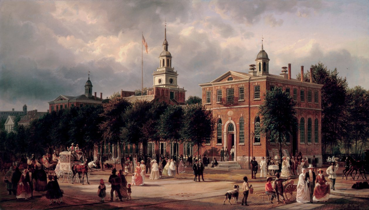 Independence Hall Philadelphiassa tekijältä Ferdinand Richardt