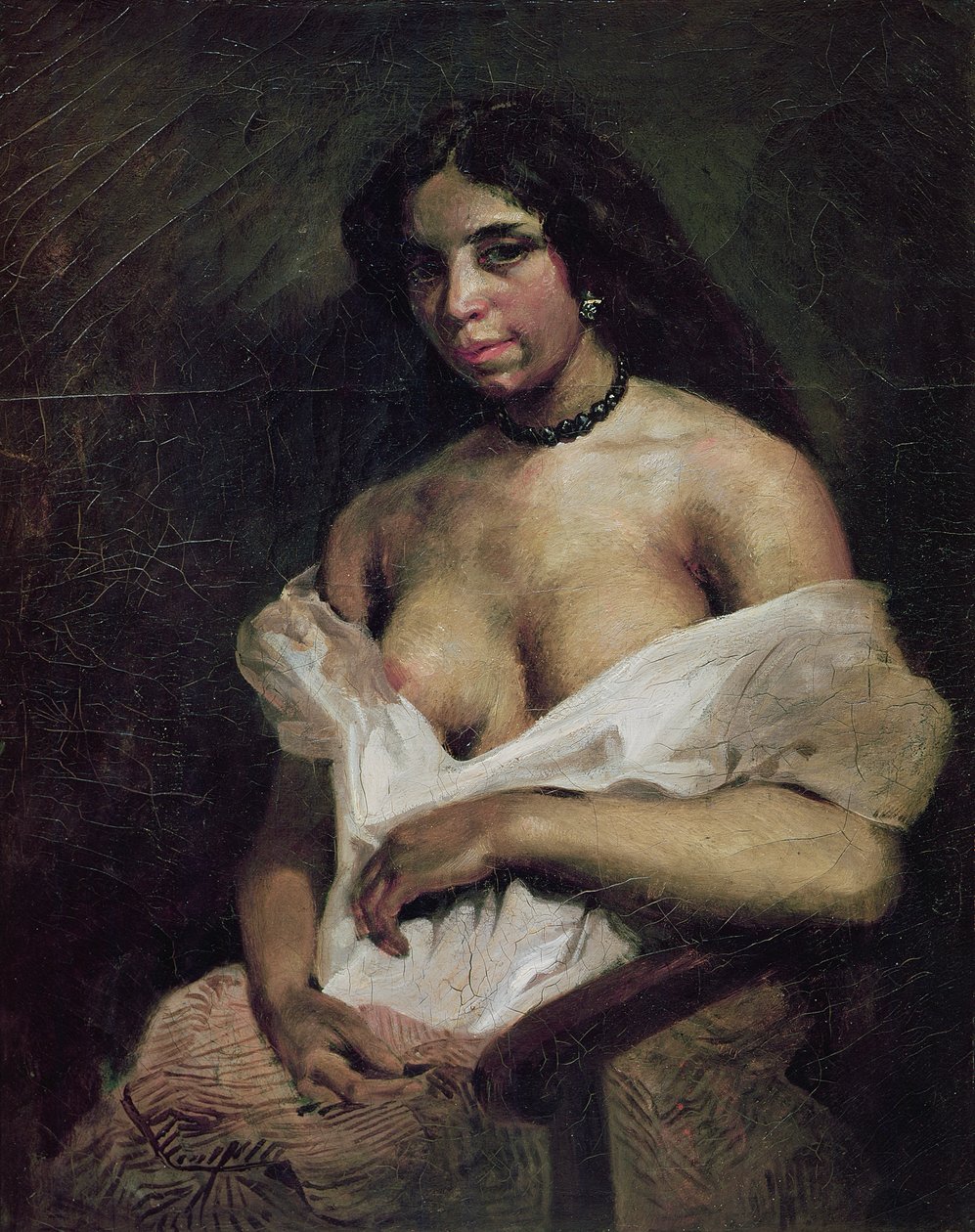 Mulattinainen, n. 1821-24 tekijältä Ferdinand Victor Eugene Delacroix