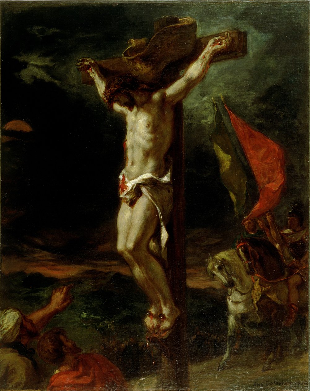 Kristus ristillä, 1846 tekijältä Ferdinand Victor Eugene Delacroix