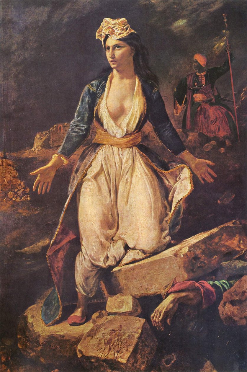 Kreikka Missolonghin raunioilla tekijältä Ferdinand Victor Eugene Delacroix