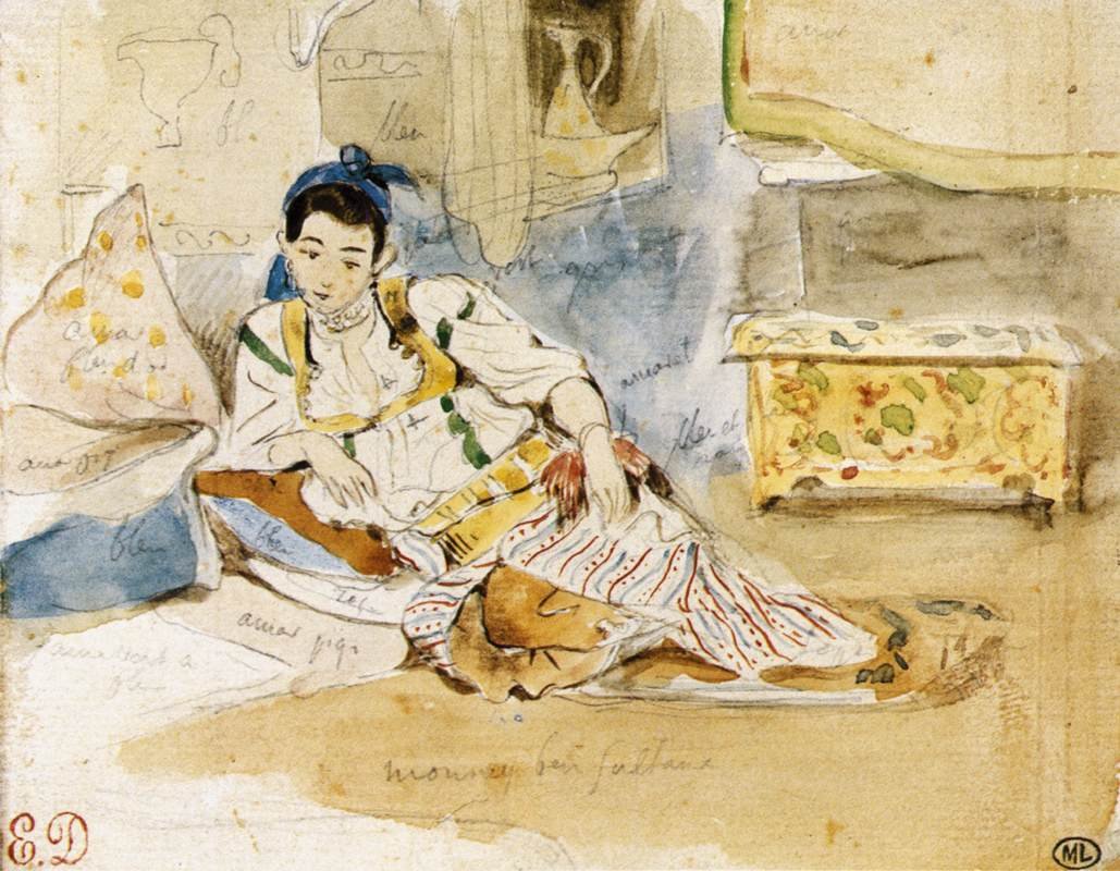 Mounay ben Sultan tekijältä Ferdinand Victor Eugene Delacroix