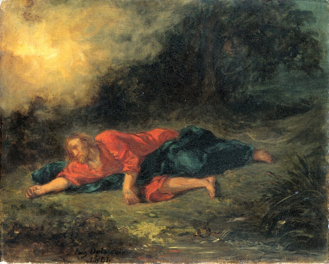 Agonia puutarhassa tekijältä Ferdinand Victor Eugene Delacroix