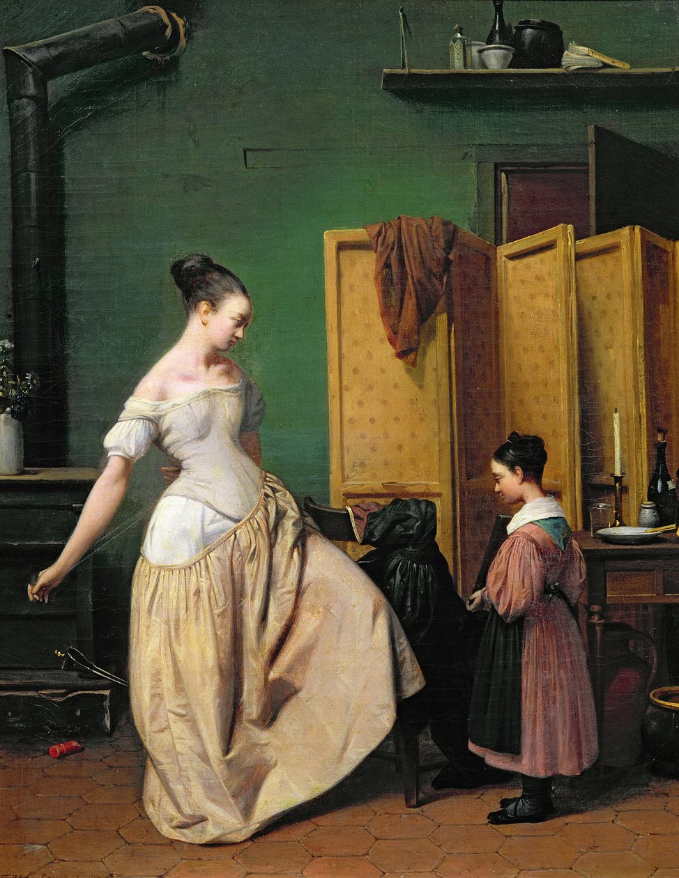 Nainen wc:ssä, 1835 tekijältä Ferdinand Wachsmuth