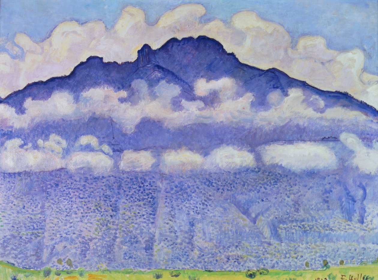 Andey Mountain, vue Bonnevillestä, 1909 tekijältä Ferdinand Hodler