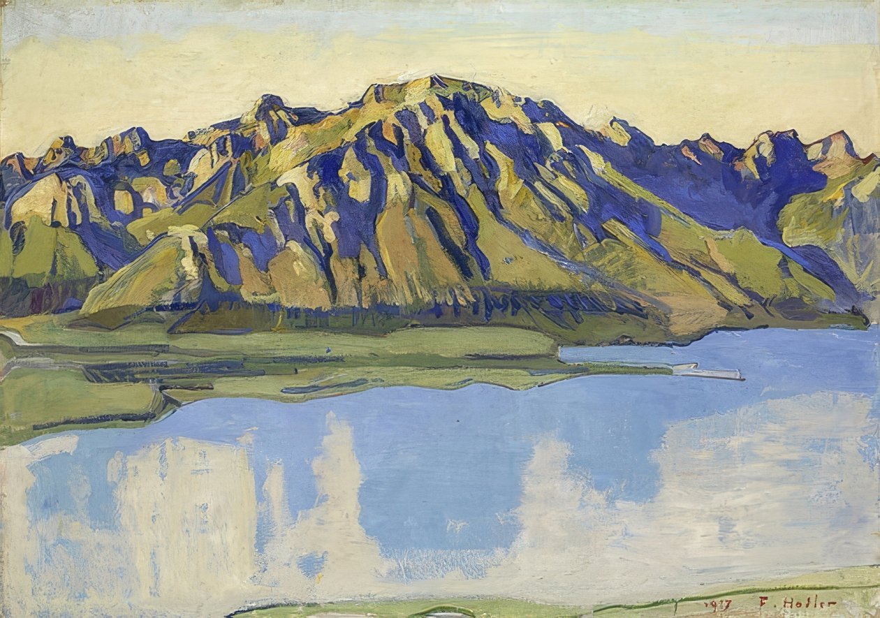 Grammont aamuauringossa. 1917 tekijältä Ferdinand Hodler