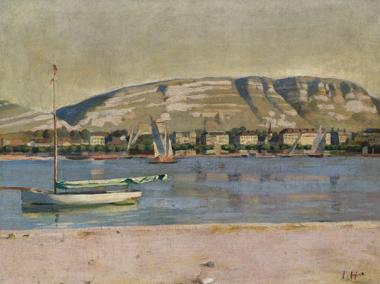 Geneven satama ja Saleve tekijältä Ferdinand Hodler