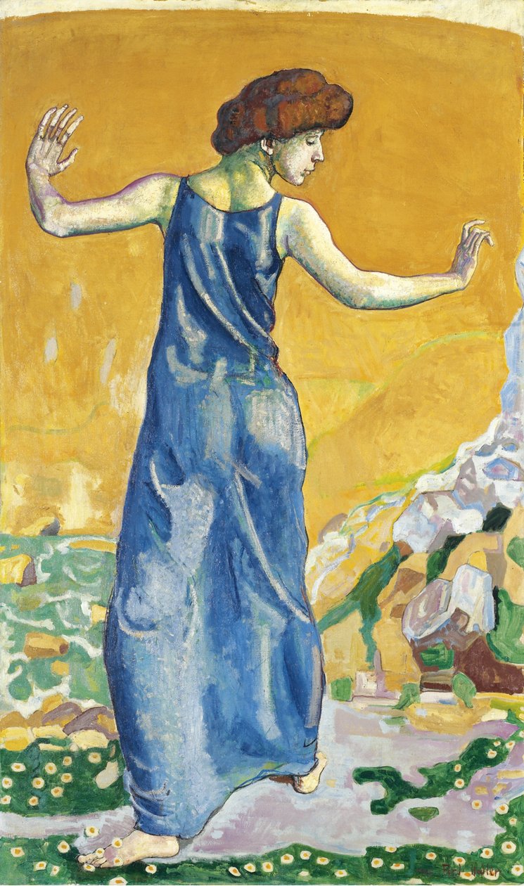 Iloinen Nainen tekijältä Ferdinand Hodler