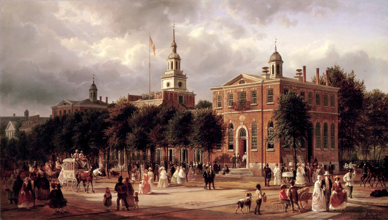 Independence Hall Philadelphiassa tekijältä Ferdinand Richardt