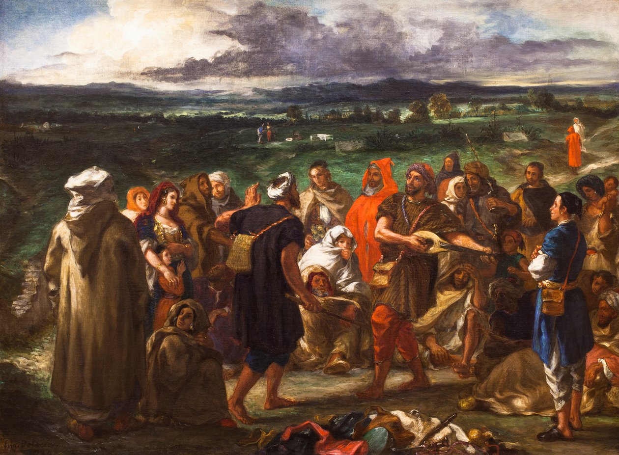 Arabikoomikot tai pelleilijät tekijältä Ferdinand Victor Eugene Delacroix