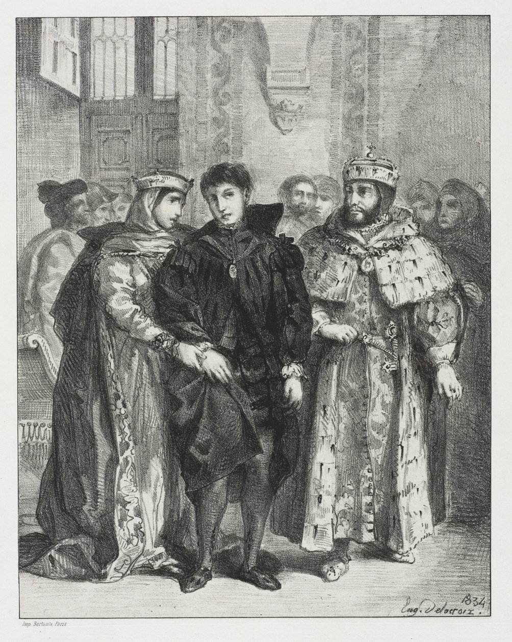 Hamlet, 1834. tekijältä Ferdinand Victor Eugene Delacroix