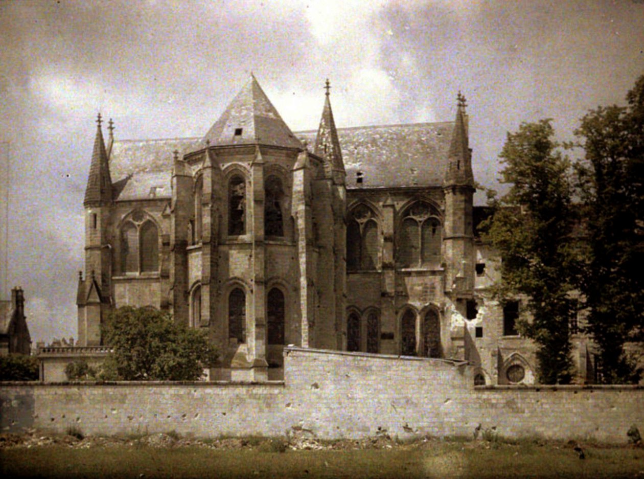 Saint-Legerin luostari, Soissons, Aisne, Ranska, 1917 (omakromaattinen) tekijältä Fernand Cuville