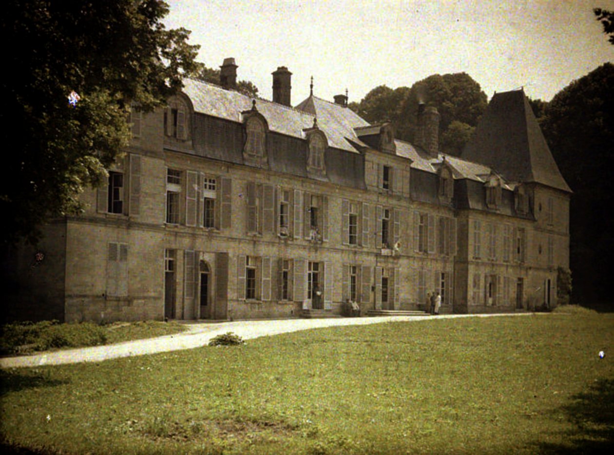Chateau Vauxbuin, Ranskan armeijan käyttämä sairaalana, Soissons, Aisne, Ranska, 1917 (autokromi) tekijältä Fernand Cuville