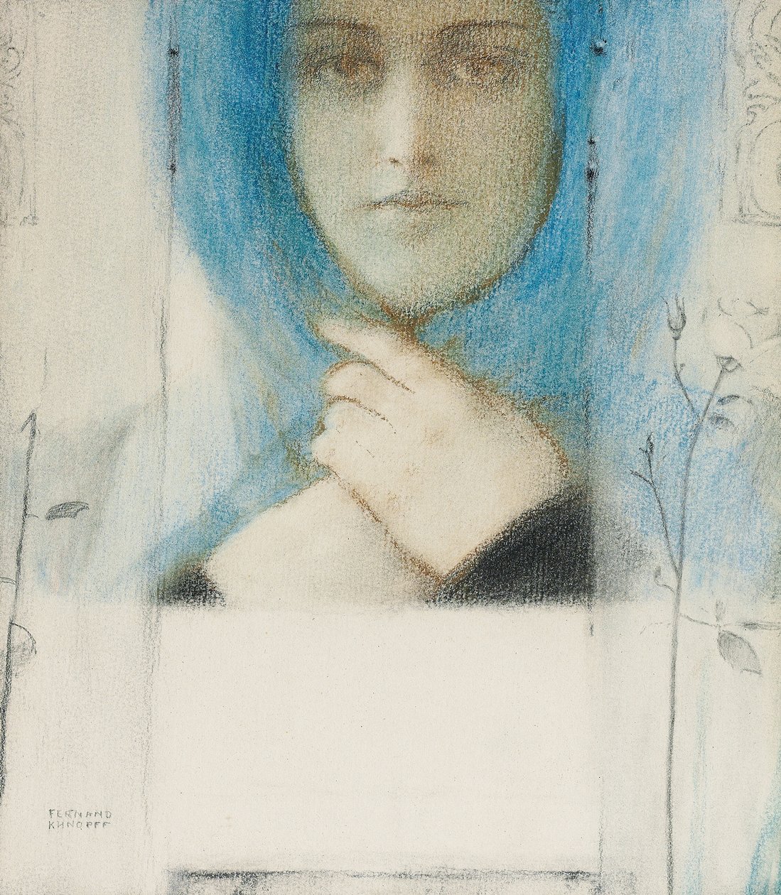 Clematis, n. 1914 tekijältä Fernand Khnopff