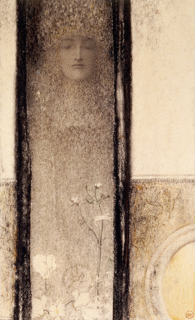 Salaperäinen nainen, n. 1909 tekijältä Fernand Khnopff