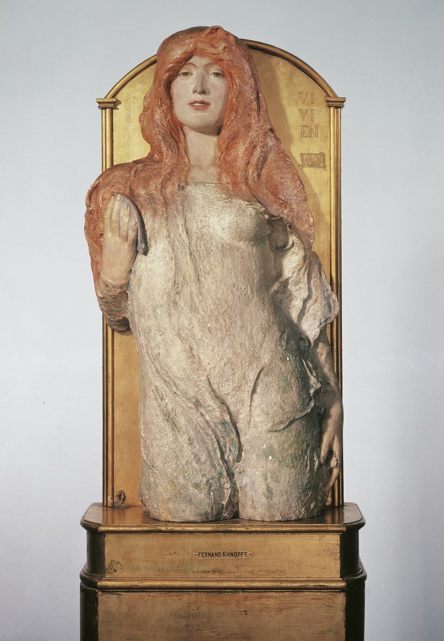 Puolikas nymfi ("Vivien") tekijältä Fernand Khnopff