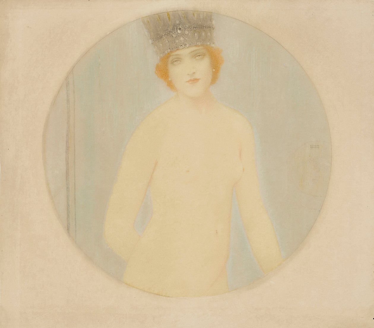 Nude Queen, c. 1910. tekijältä Fernand Khnopff