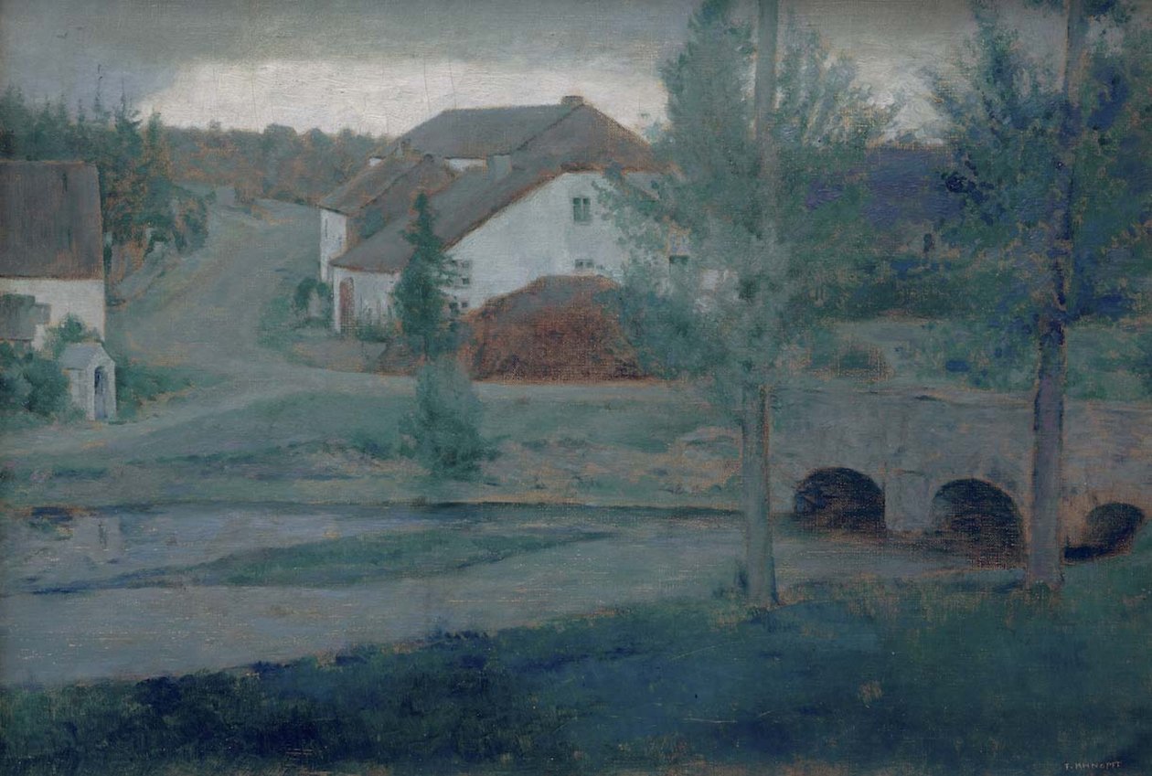 Kylän sisäänkäynti, 1885. tekijältä Fernand Khnopff