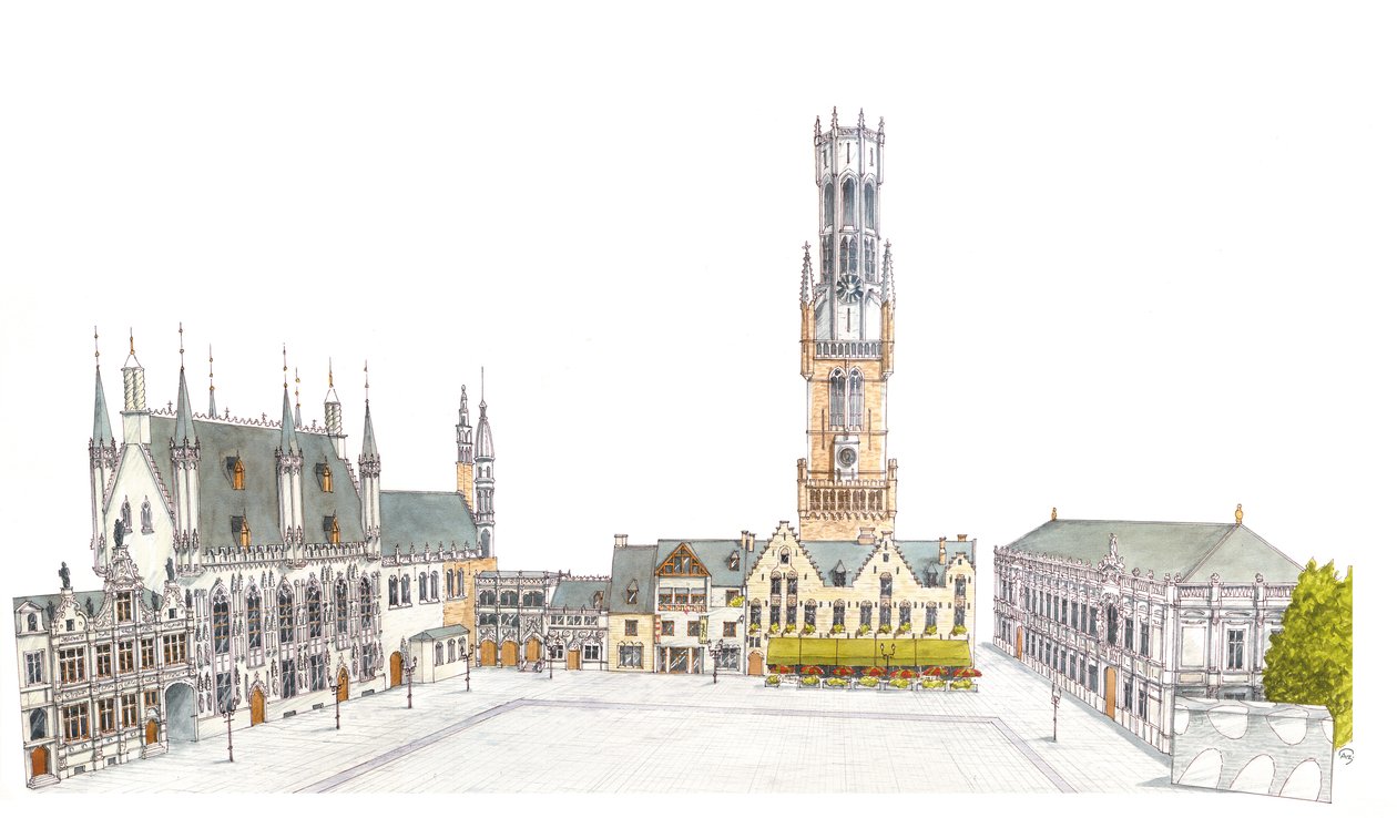Burgin aukio. Brugge, Belgia. tekijältä Fernando Aznar Cenamor
