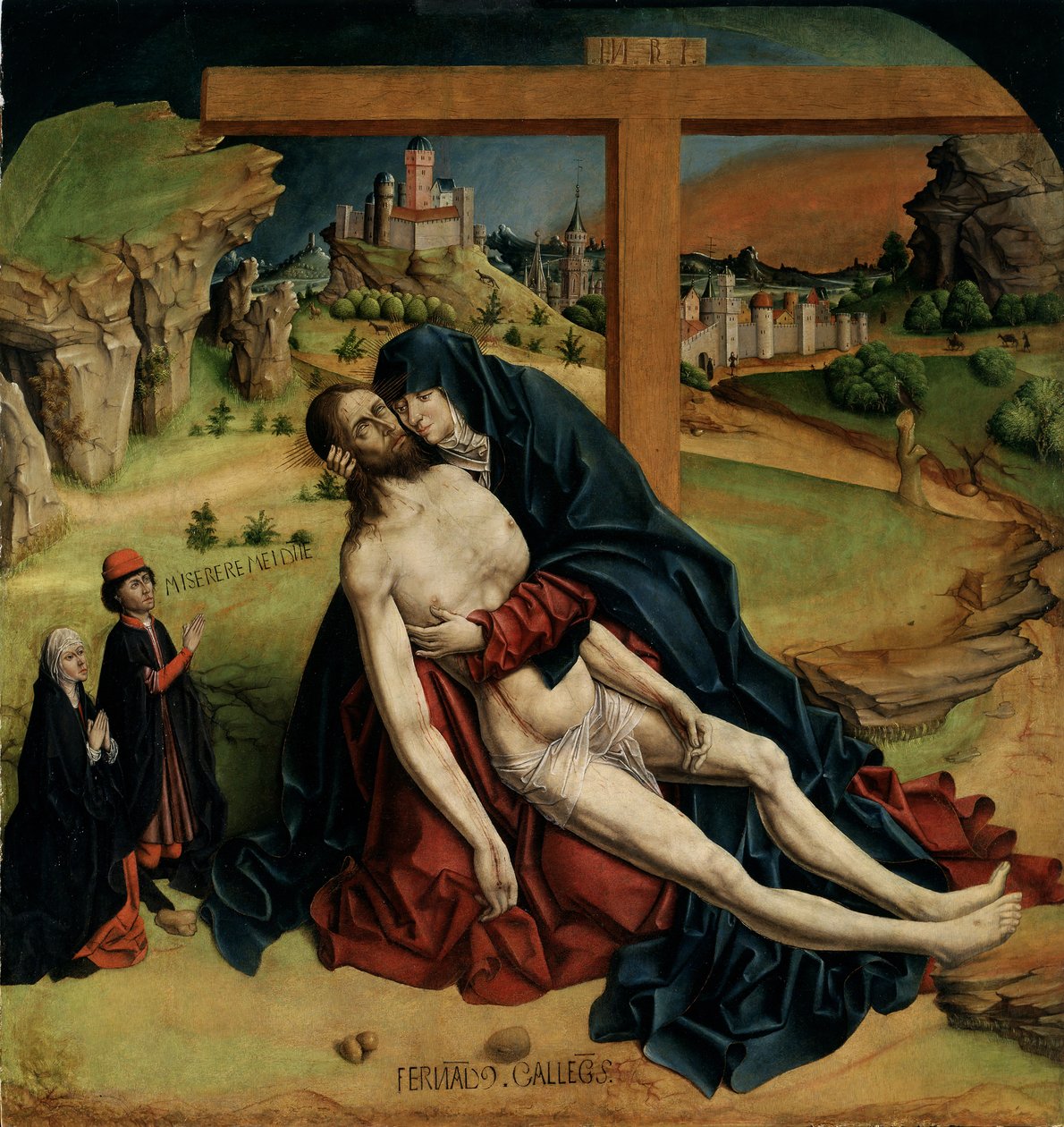 Pietà, 1465-1470 tekijältä Fernando Gallego