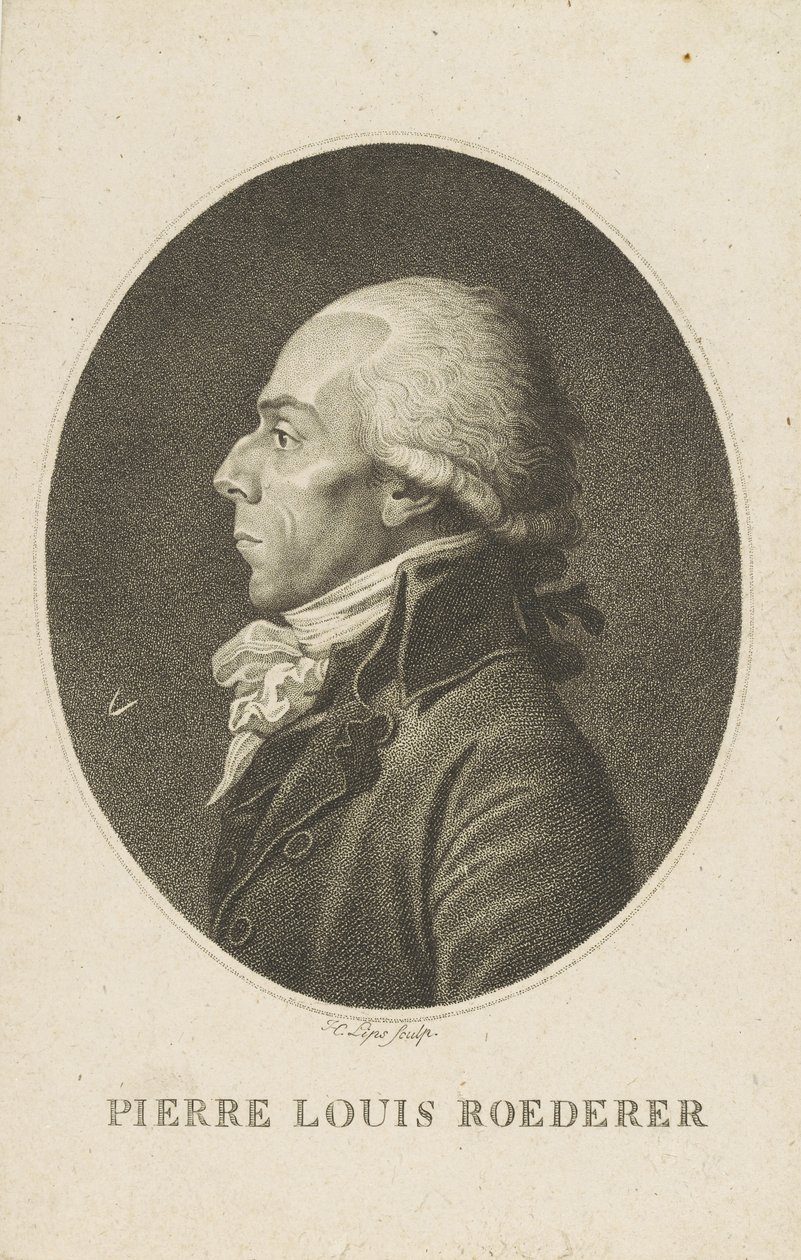 Pierre-Louis Roedererin muotokuva 1754-1835. tekijältä Fiessinger