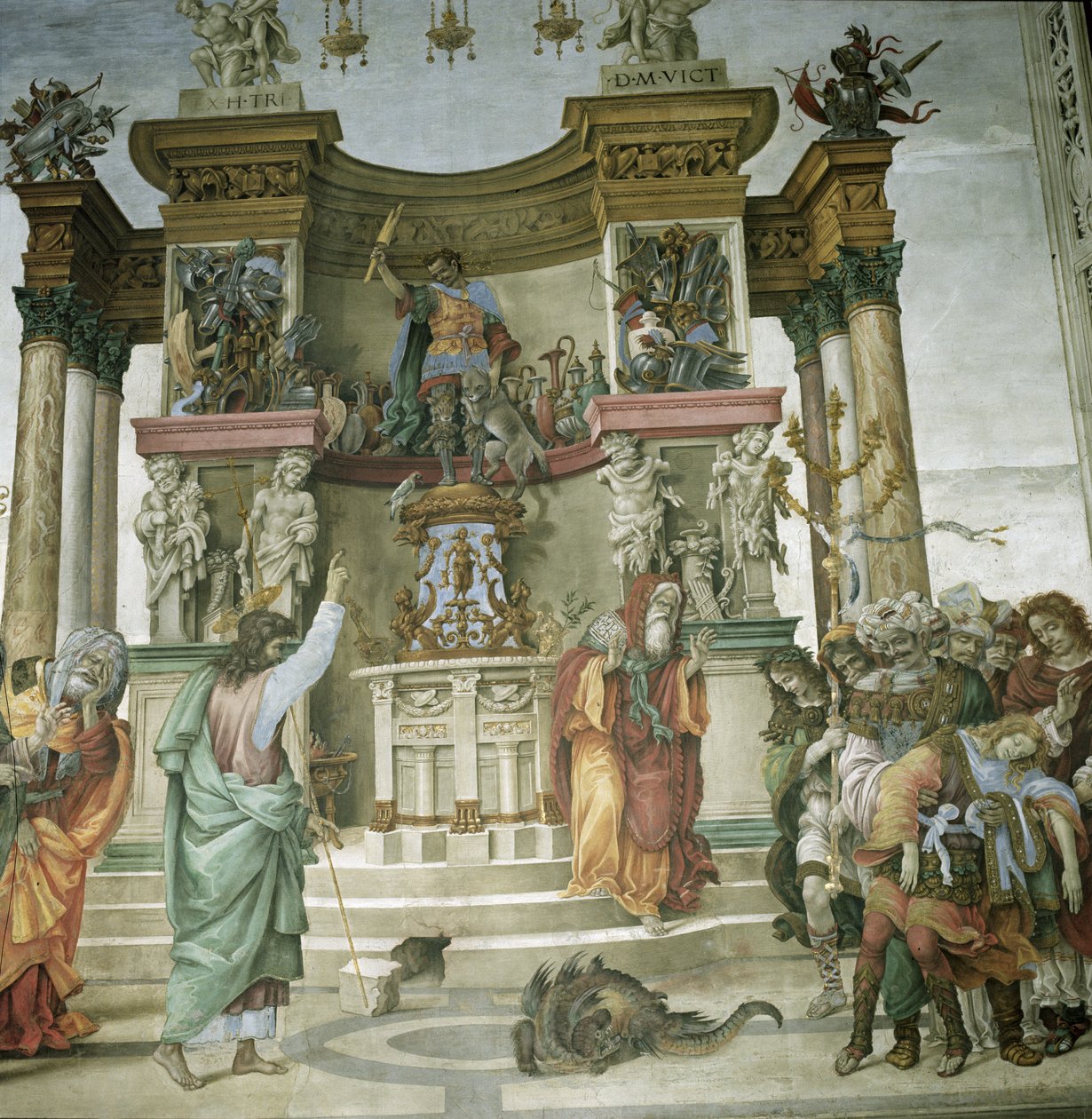 St. Philip Exorcising a Demon, n. 1497-1500 tekijältä Filippino Lippi