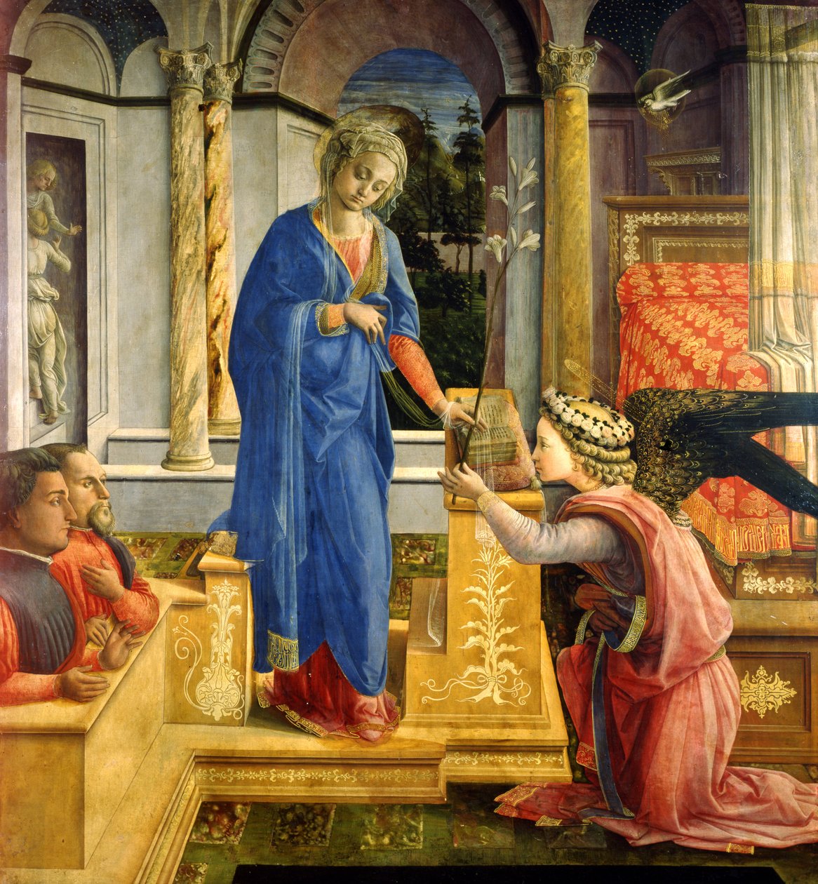 Marian ilmestys, Carafa-kappeli, Santa Maria sopra Minerva, Rooma, 1488-93 tekijältä Filippino Lippi