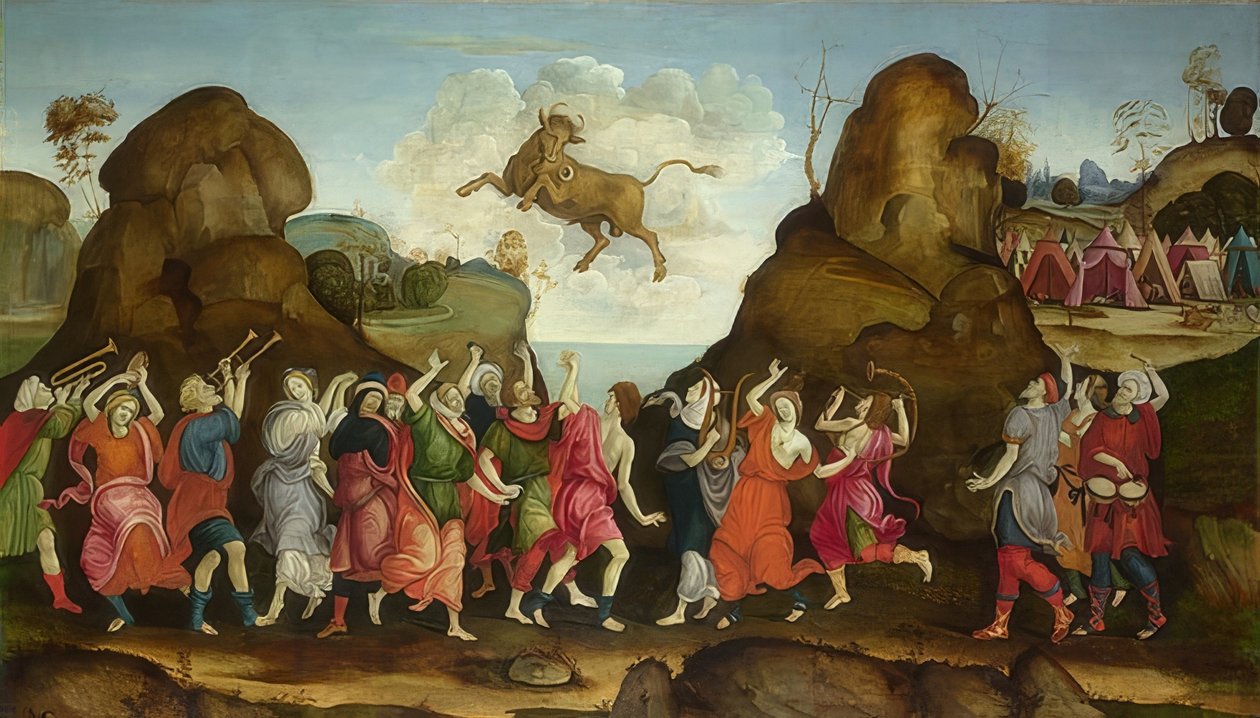Härän ihailu. Noin 1500 tekijältä Filippino Lippi