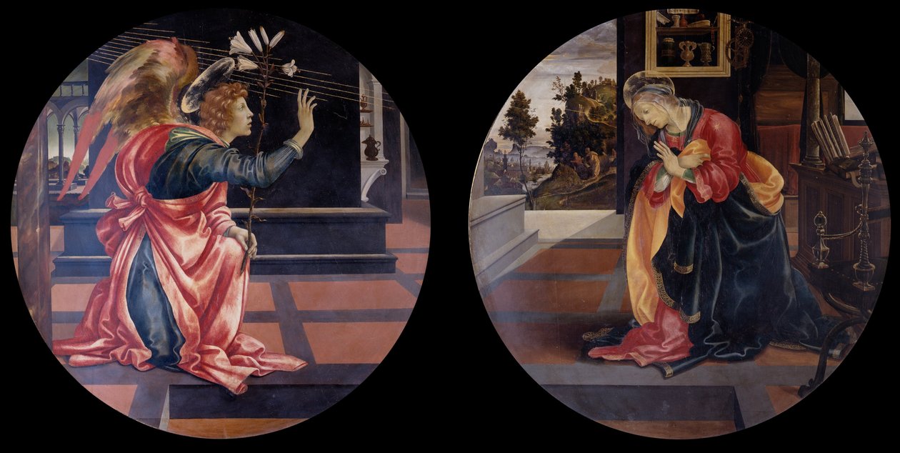 Ilmoitus, 1483-1484 tekijältä Filippino Lippi