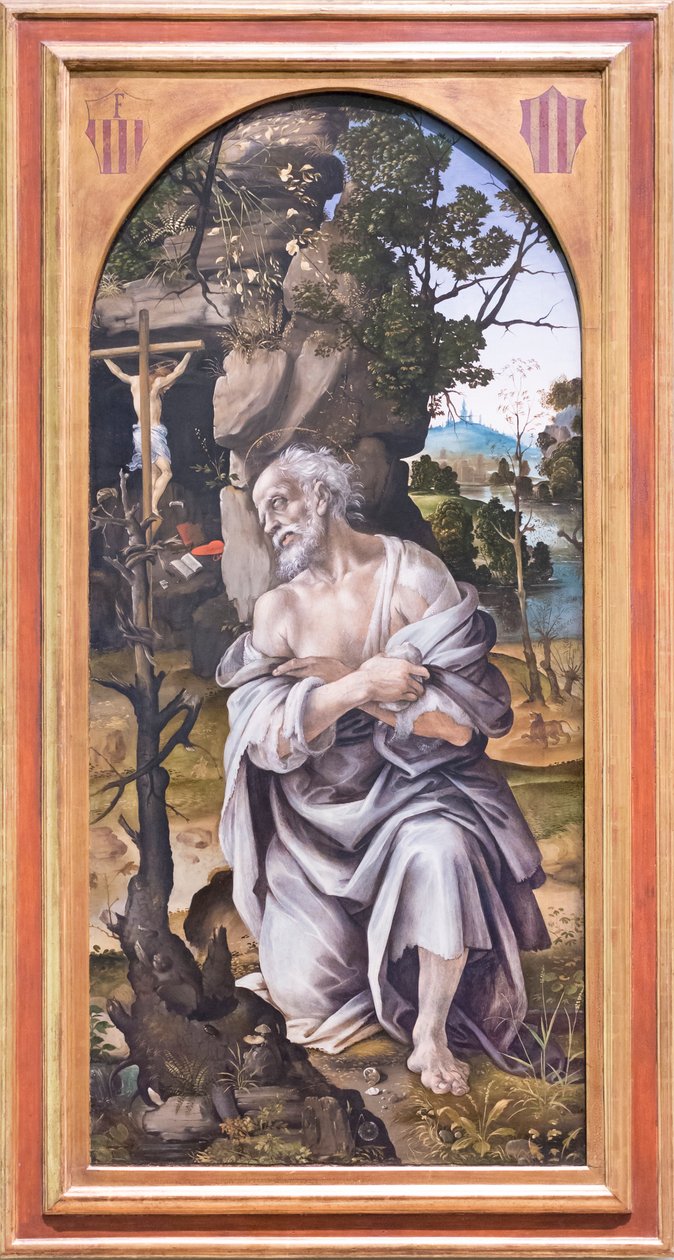 Katuva pyhä Jerome tekijältä Filippino Lippi