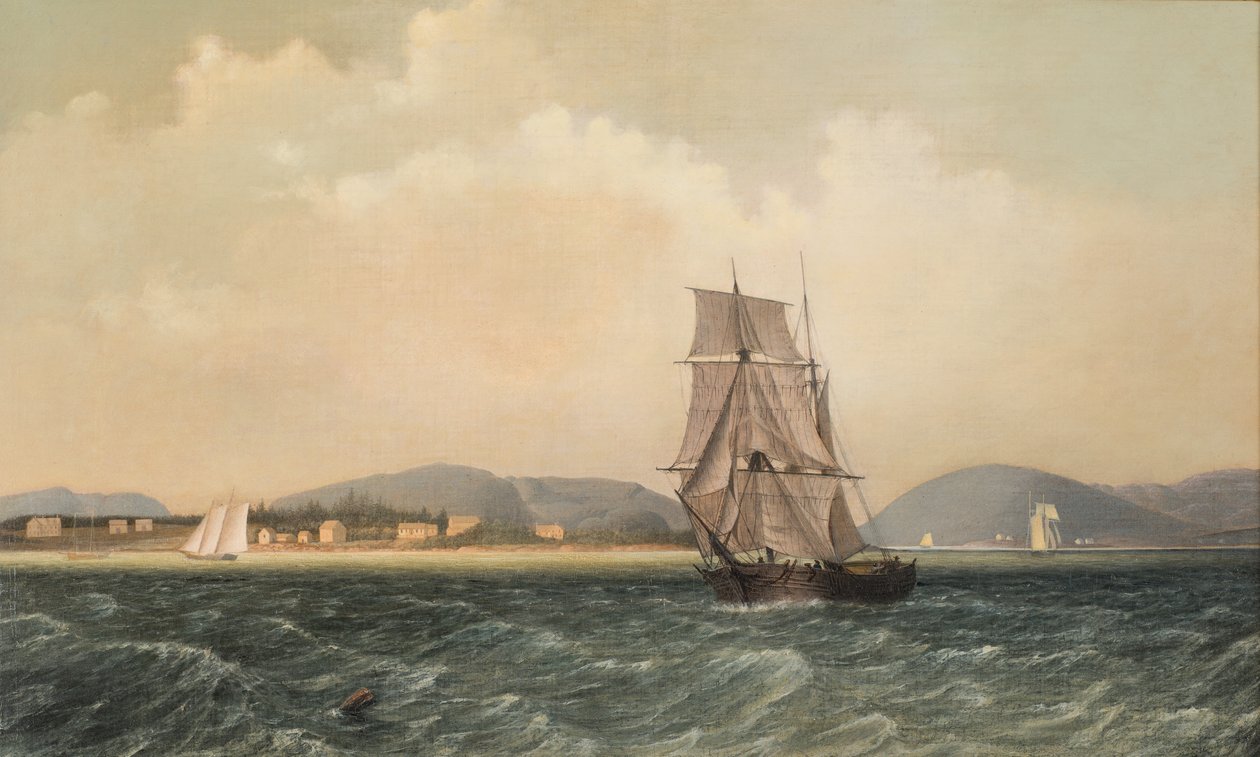 Off Mt. Desert Island, Maine, 1850 tekijältä Fitz Henry Lane