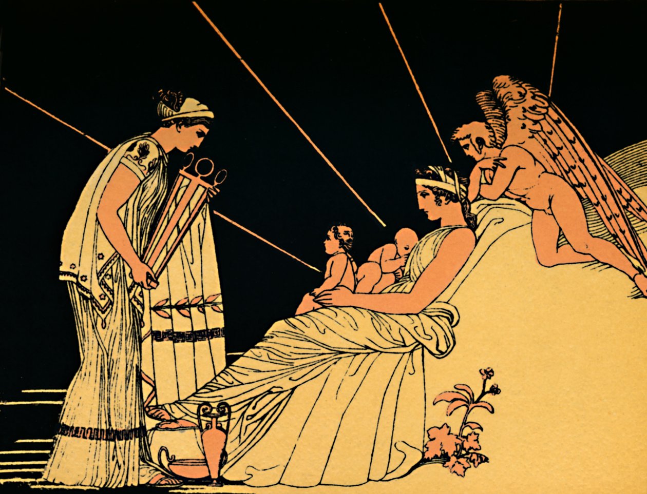 Phoebuksen syntymäpäivälahjat, 1880 tekijältä Flaxman