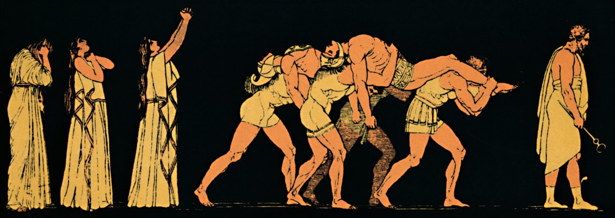 Kuolleet veljet, 1880 tekijältä Flaxman