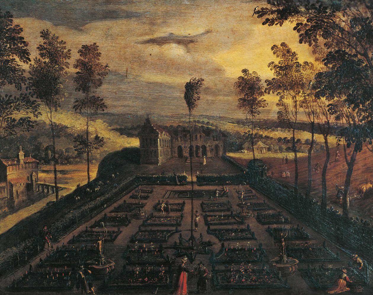 Italialainen puutarha tekijältä Flemish School