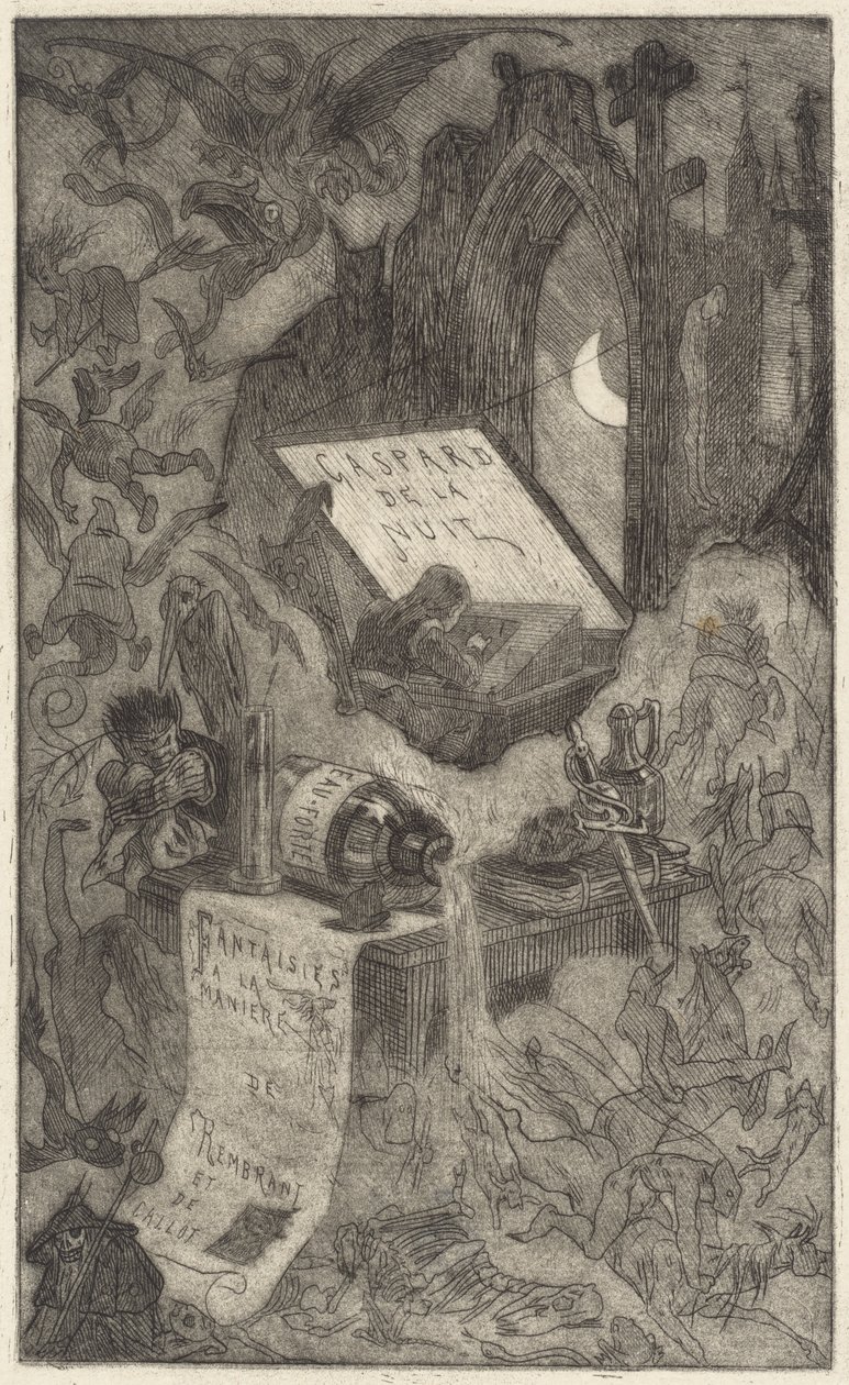 Gaspard of the Night, 1868. tekijältä Félicien Rops