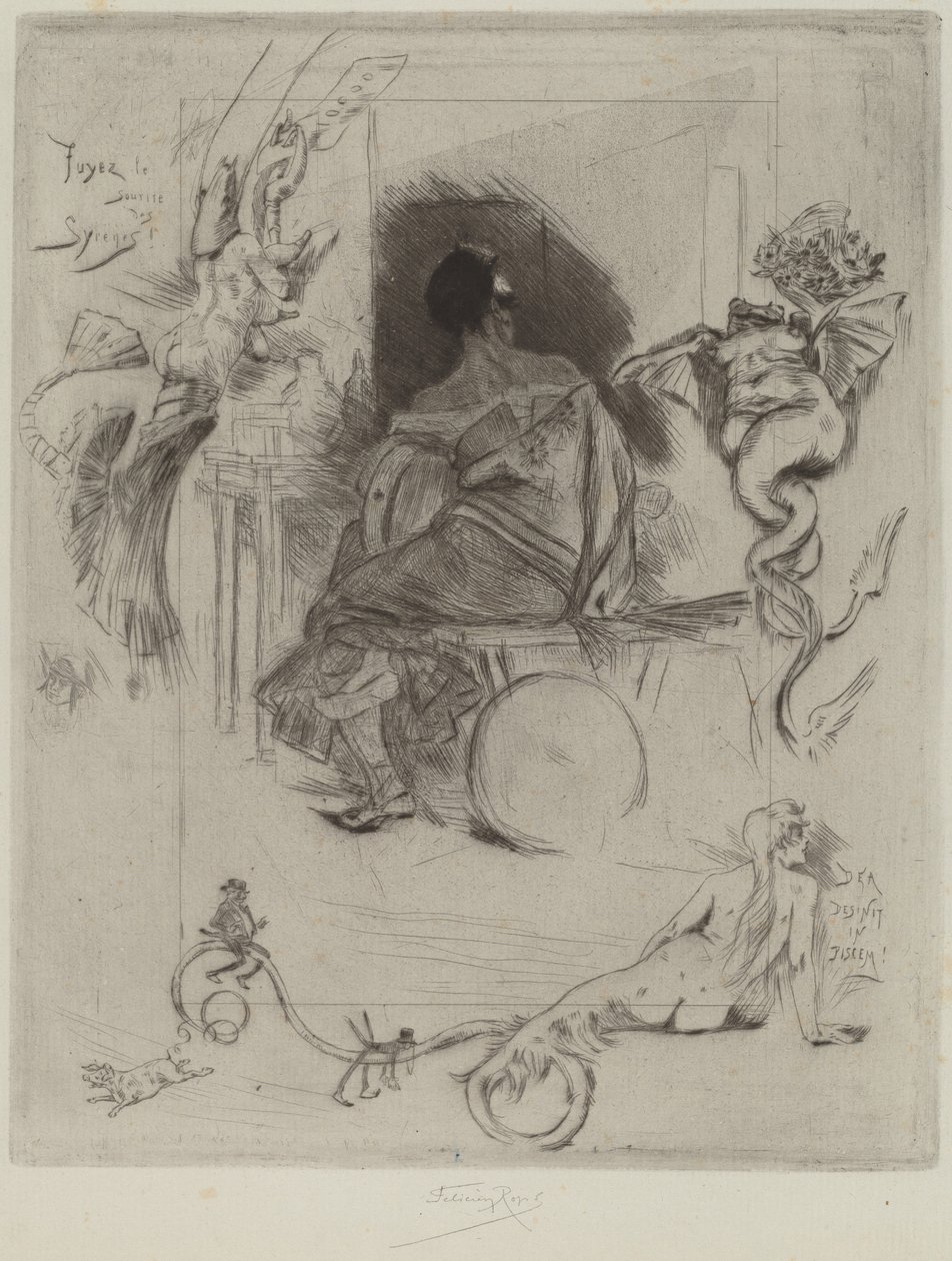 Viimeinen Maja, 1880. tekijältä Félicien Rops