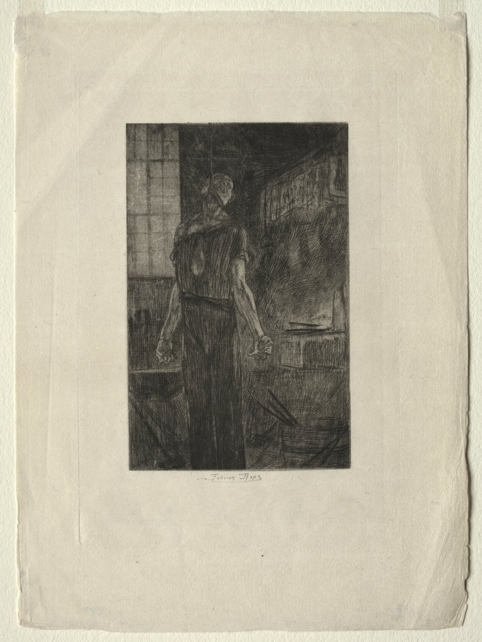 Levallois-Perretin hirttäminen, n. 1880. tekijältä Félicien Rops